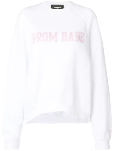 Dsquared2 Prom Babe Sweatshirt In White