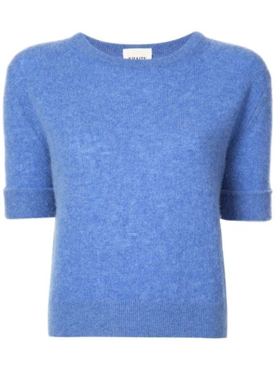 Khaite Lydia Crew Neck Sweater In Blue