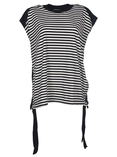 Moncler Striped Top In Black/white