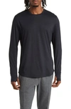 Zella Restore Soft Performance Long Sleeve T-shirt In Black
