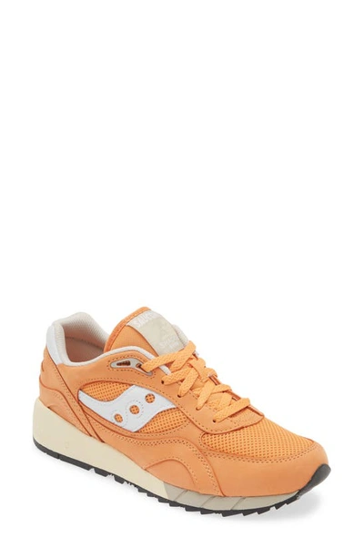 Saucony Shadow 6000 Running Shoe In Orange/ White