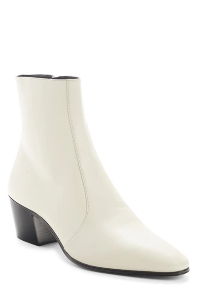 Saint Laurent Vassili Zip Boot In White