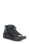 Softinos By Fly London Ibbi Lace-up Sneaker In 022 Black Supple Leather