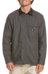 Quiksilver Downrail Upd Cotton Canvas Jacket In Tarmac