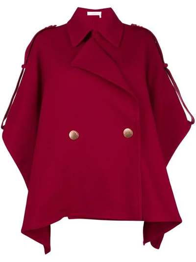 See By Chloé Double Breasted Jacket - Red