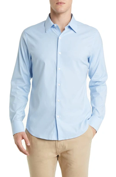 Bonobos Tech Slim Fit Stretch Button-up Shirt In Solid - Blue