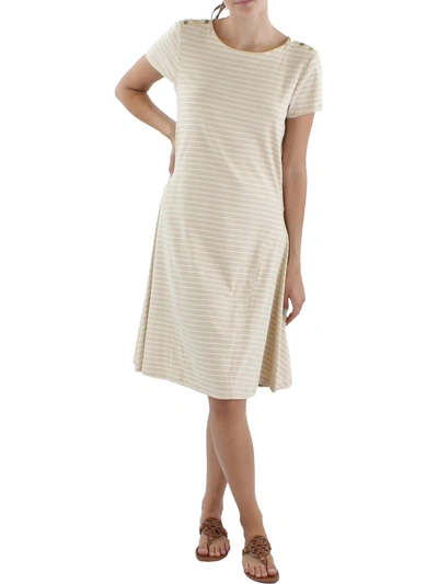 Lauren Ralph Lauren Womens Embellished Knee Length T-shirt Dress In Multi