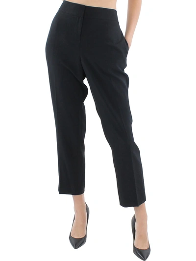 Le Suit Petites Womens Knit Solid Dress Pants In Black