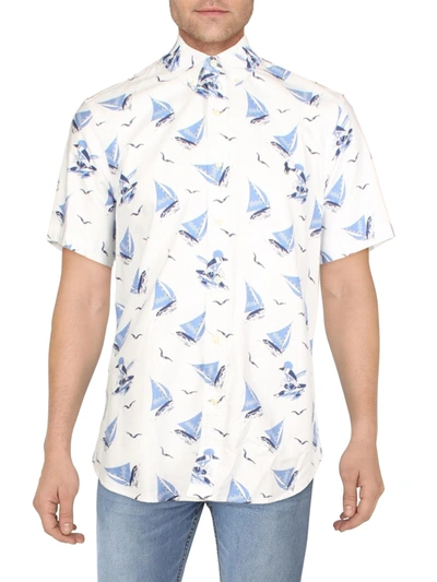 Volcom Men's Grit Mandala Sleeve Button-Down Shirt - Classic Fit, Printed Design, Patch Chest Pocket - Casual Long Sleeve Shirt