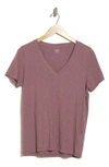 Madewell Whisper Cotton V-neck T-shirt In Fig