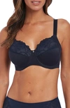 Fantasie Memoir Full Figure Underwire Side Support Bra In Navy