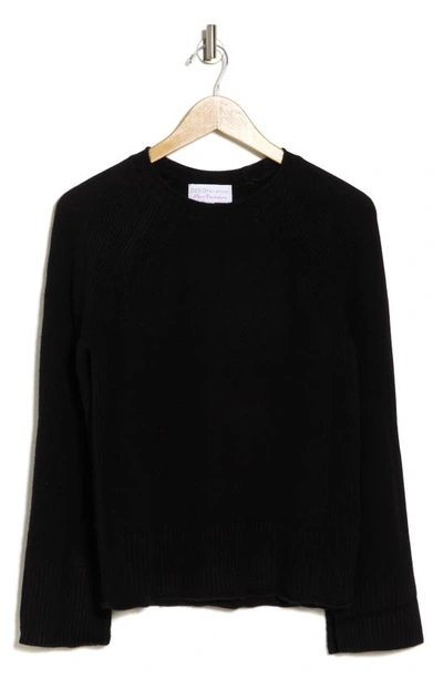 Design History Rib Trim Cashmere Sweater In Black