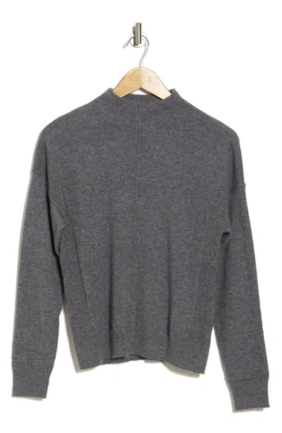 Design History Mock Neck Cashmere Sweater In Pewter
