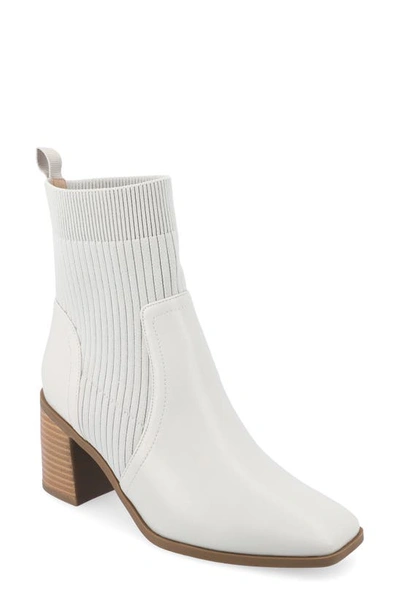 Journee Collection Harlowe Knit Bootie In Stone