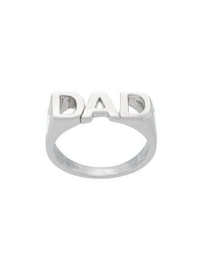 Maria Black Dad Rhodium-plated Ring In Silver