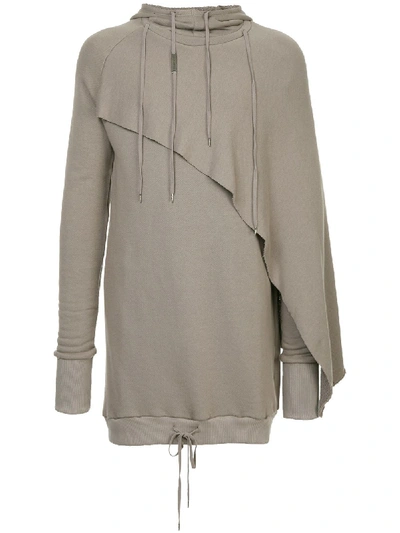 Army Of Me Layered Hoodie - Grey