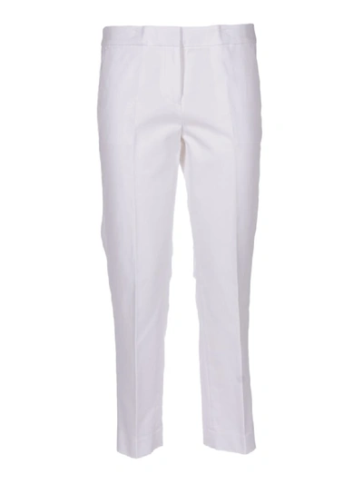 Michael Michael Kors Cropped Slim-fit Trousers In White