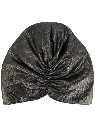 Donia Allegue Ruched Detail Turban - Black
