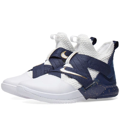 Nike Men s Lebron Soldier 12 Sfg Basketball Shoes Blue In White ModeSens