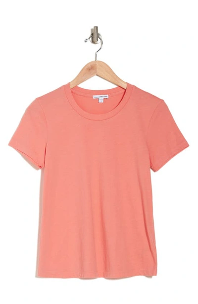 James Perse Cotton T-shirt In Flamingo