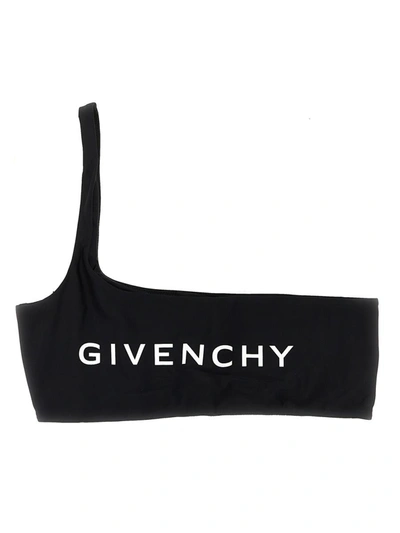 Givenchy Logo Swimsuit Bra In Nero