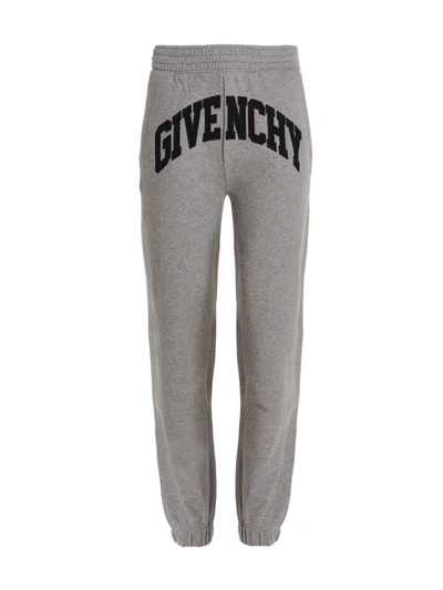 Givenchy Logo Embroidery Joggers In Grey