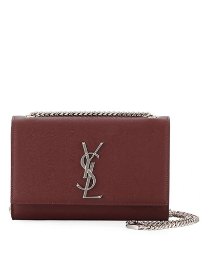 Saint Laurent Monogram Ysl Kate Small Chain Shoulder Bag In Red