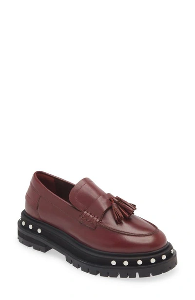 Free People Teagan Tassel Loafer In Red