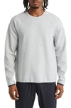 Zella Powertek Crewneck Sweatshirt In Grey Heather