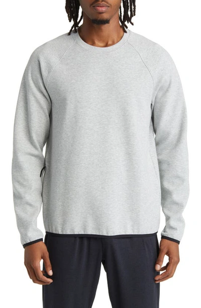 Zella Powertek Crewneck Sweatshirt In Grey Heather
