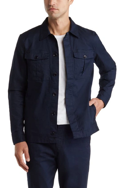 Good Man Brand Prato Solid Military Jacket In Sky Captain