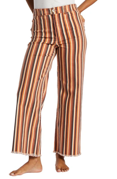 Billabong Free Fall High Waist Wide Leg Pants In Fire Side