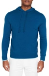 Redvanly Quincy Cashmere Golf Hoodie In Sea