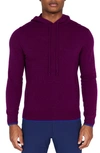 Redvanly Quincy Cashmere Golf Hoodie In Sangria