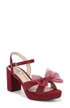 Lifestride Last Dance Platform Sandal In Pinot Noir Fabric