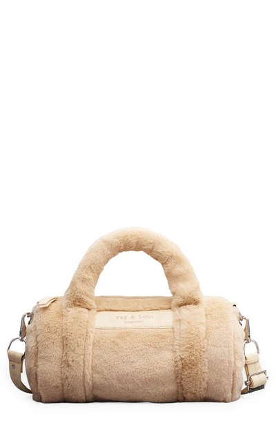 Rag & Bone Cloud Mini Faux Fur Duffle In Natural