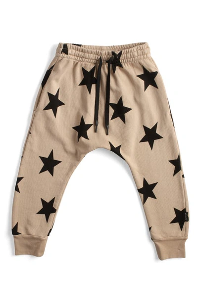 Nununu Kids' Star Baggy Trousers In Brown