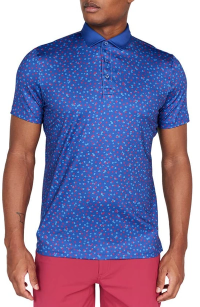 Redvanly Herrick Floral Performance Golf Polo In Limoges