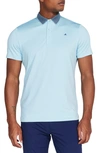 Redvanly Darby Contrast Collar Performance Golf Polo In Stratosphere