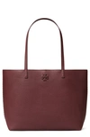 Tory Burch Mcgraw Leather Tote In Wine