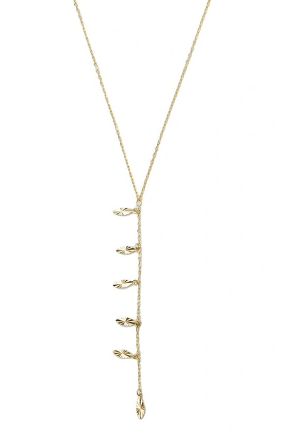 Argento Vivo Diamond Cut Shaky Y-necklace In Gold