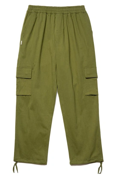 Taikan Stretch Cotton Cargo Pants In Olive