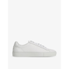 Reiss White Lace Up Leather Trainers
