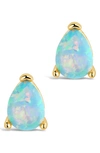 Sterling Forever Isla Created Opal Stud Earrings In Gold