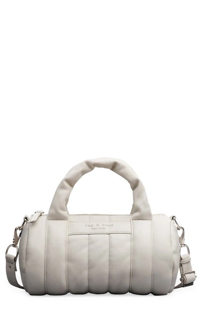 Rag & Bone Cloud Mini Quilted Leather Duffle In Cream
