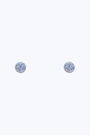 Marc Jacobs Pave Circle Studs In Silver/light Sapphire