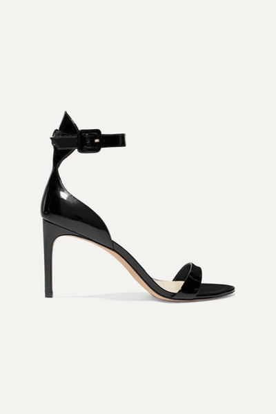 Sophia Webster Nicole Patent Mid-heel Sandals In Black