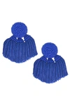 Sachin & Babi Noir Mini Cha Cha Drop Earrings In Imperial Blue