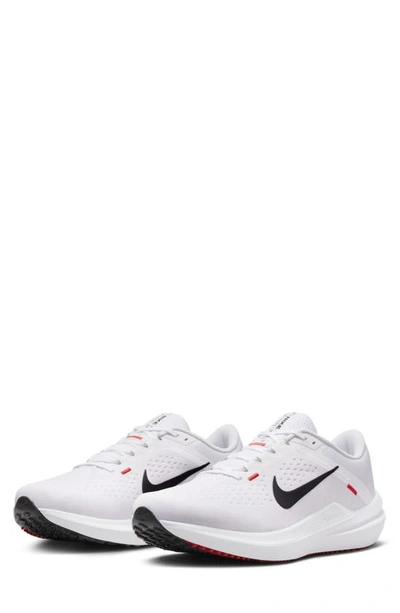 Nike Air Winflo 10 Running Shoe In White/ Black/ Light Crimson