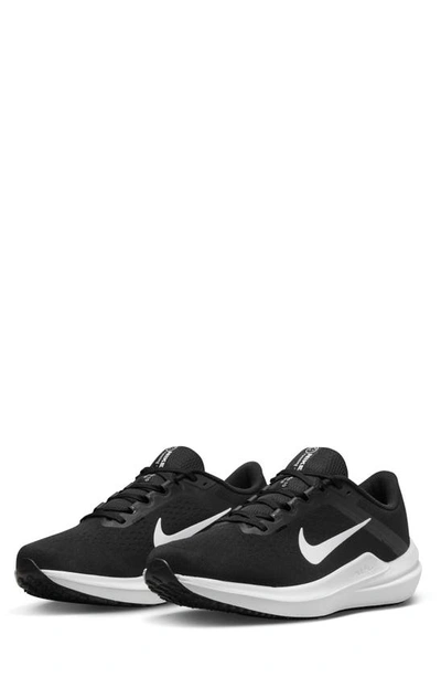 Nike Air Winflo 10 Running Shoe In Black/ White/ Black